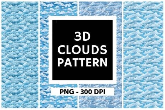 3D Clouds Pattern Background 01