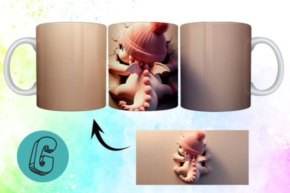 3D Valentine Dragon 3D Mug Wrap 13