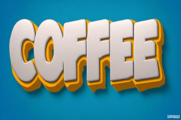 Coffee Style 3D Text Effect Bundle