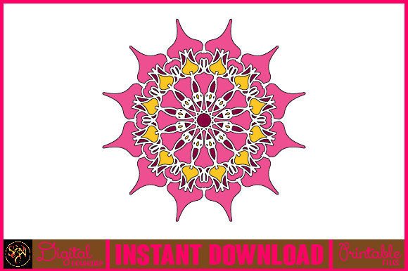 Mandala 3D Layered SVG Cut File-165: A Versatile Design for Creative Projects