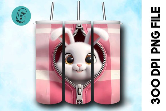 Rabbit 3D Valentine Tumbler Wrap 26