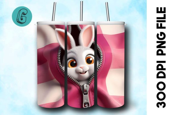 Rabbit 3D Valentine Tumbler Wrap 36