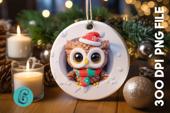 Unleash Your Creativity with the 3D Owl Break Through Ornament Front 90 Digital Download