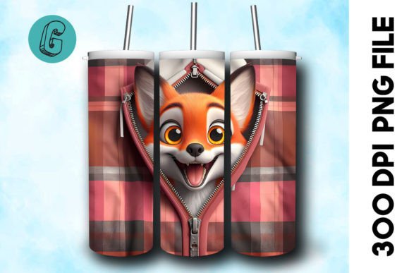 Valentine Cute Fox 3D Tumbler Wrap 27